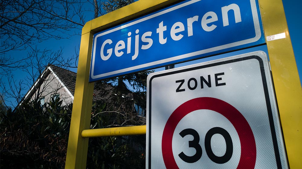 Ortseingangsschild Geijsteren Provinz Nord-Limburg